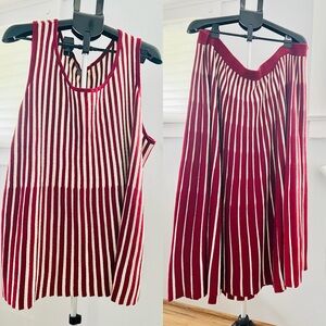 30/32 Jessica London Striped Skirt Set with Shell